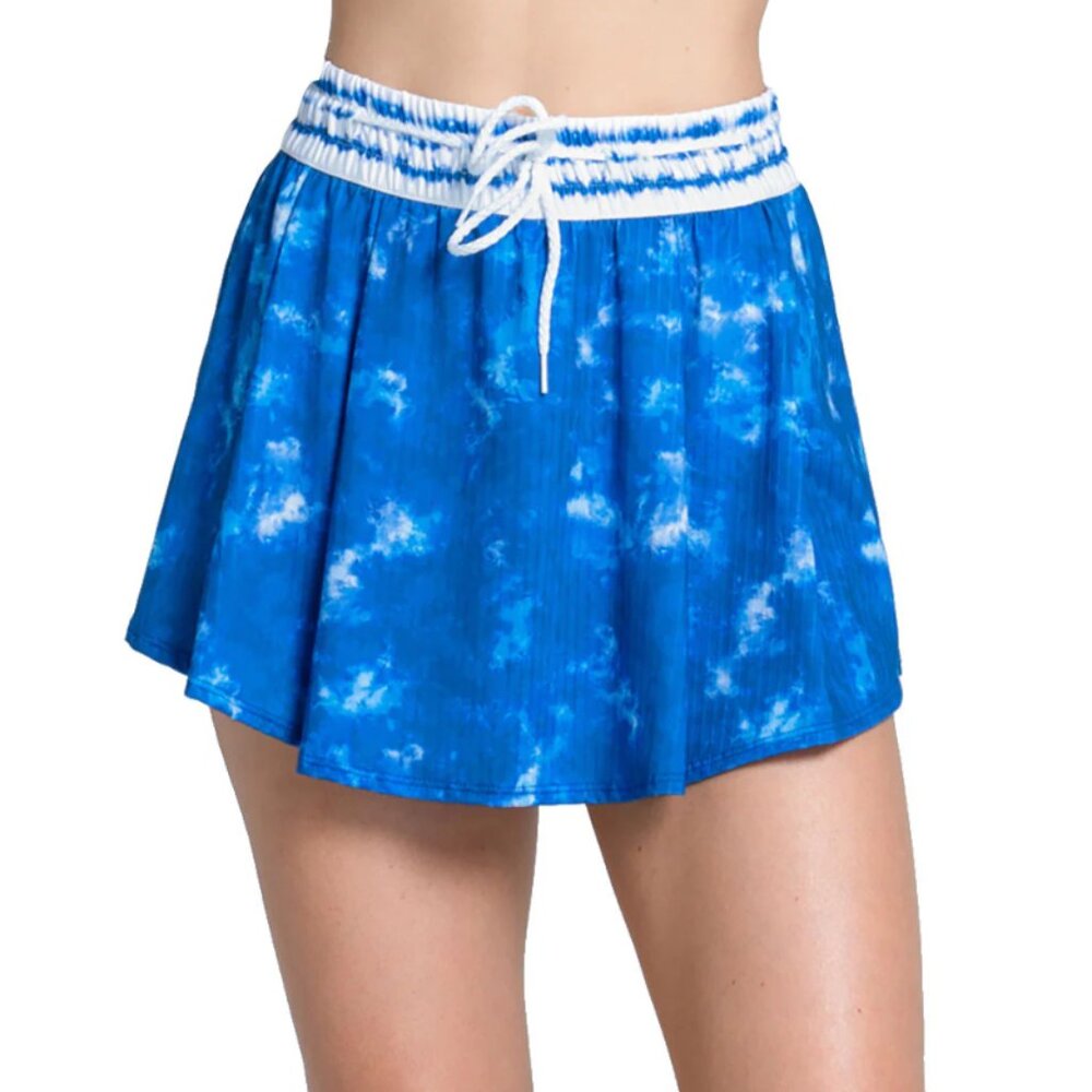 Lucky In Love Shibori Stripe High Waist 13.5 inch Womens Tennis Skirt